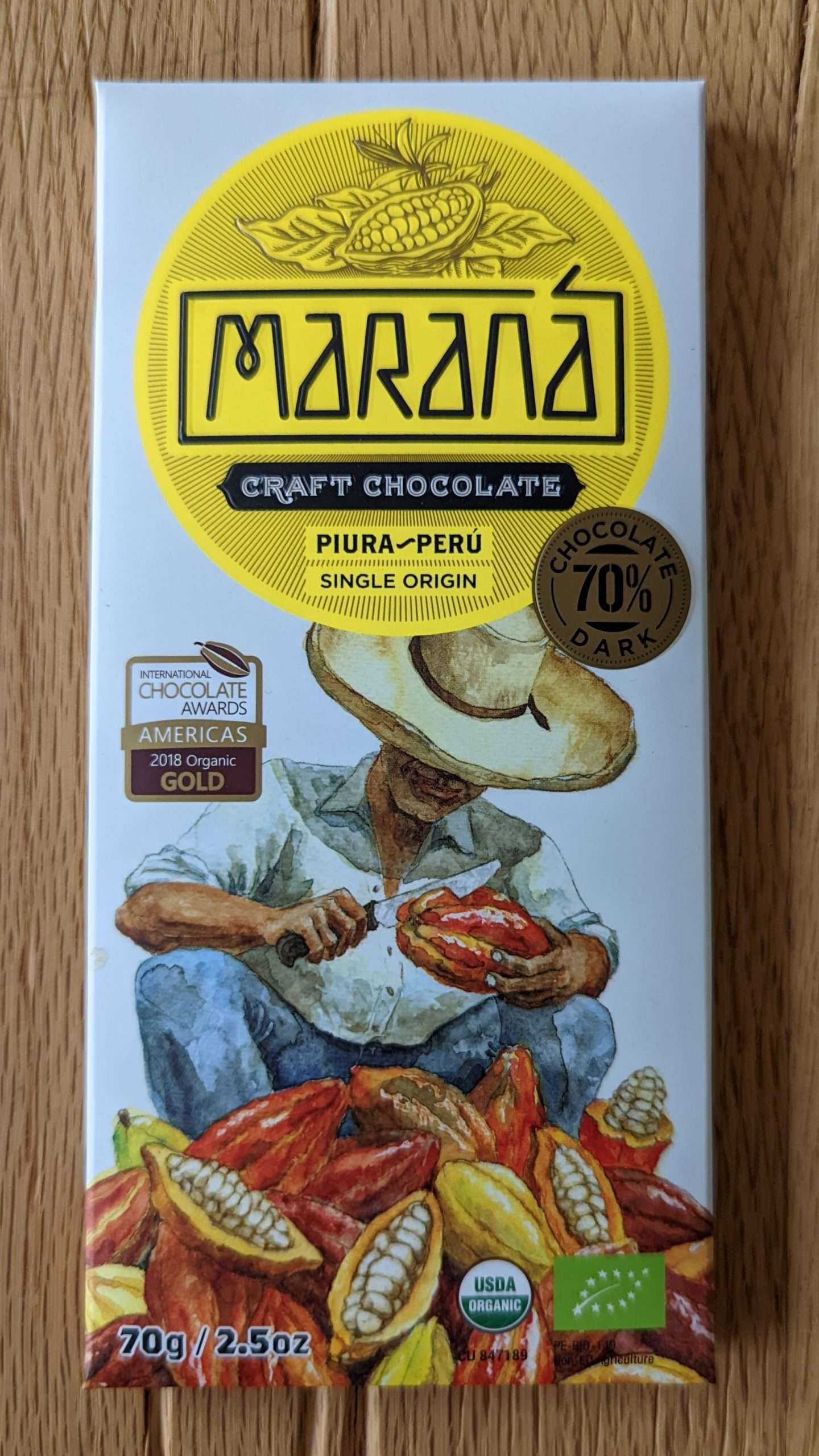 Scopri di più sull'articolo Cioccolato gourmet Maraná 70% Piura Perù monorigine